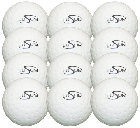 Lusum 12 Ball Hockey Balls Pack - Premium Training Balls